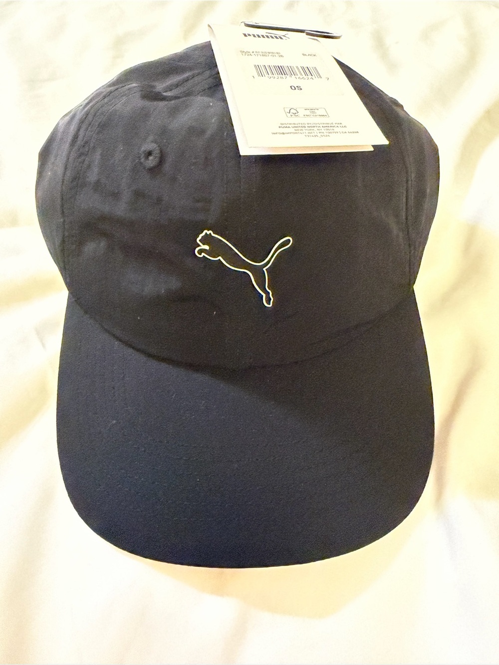 Puma Kids Navy Cap with White Puma Cat Logo
